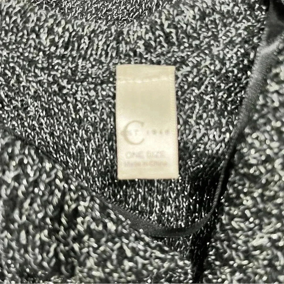C Est. 1946 Cape / Poncho Black with sparkle silver strands - Picture 4 of 9